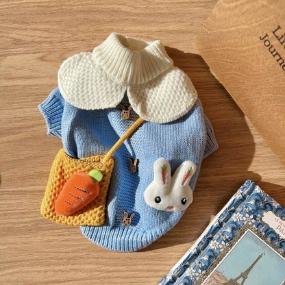 Blue Rabbit Pet Winter Warm Teddy Sweater