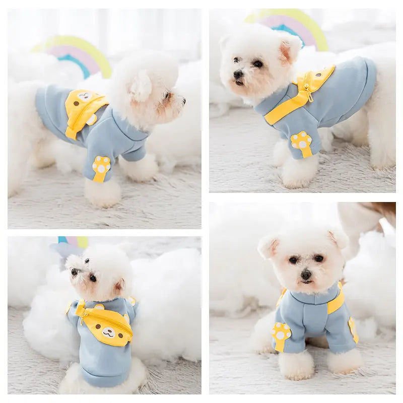 Pet Clothes Cartoon Sweater Dog Shirt Autumn and Winter Cat and Dog Pullover Sweater